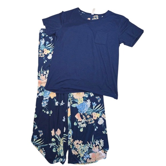 Flora by Nikrooz Womens Pajama Set Size Small Short Sleeve 2 Piece - Picture 3 of 7